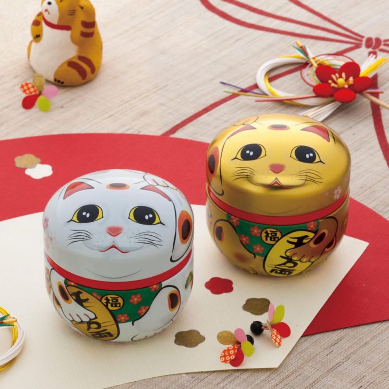 Portatè giapponese in metallo dorato, MANEKINEKO, 150 g