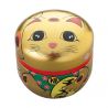 Japanese golden metal tea caddy, MANEKINEKO, 150 g