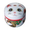 Japanische Teedose aus Weißmetall, MANEKINEKO, 150 g