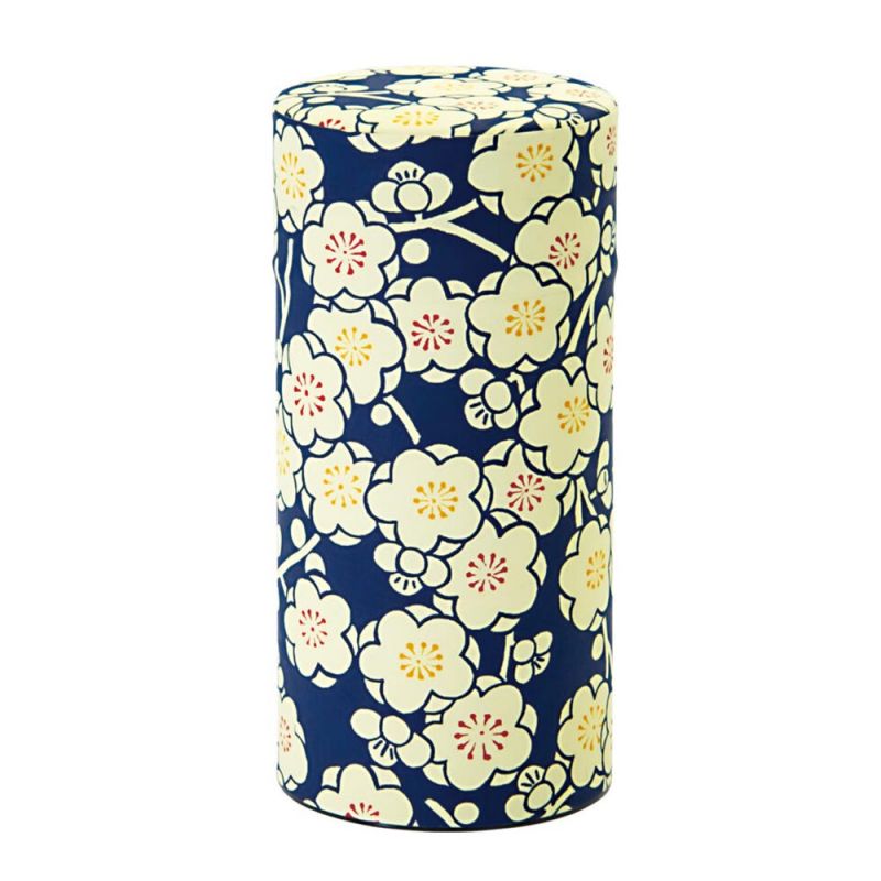 Botes de té azul japonés cubiertos con papel washi, UMEROMAN, 200 g