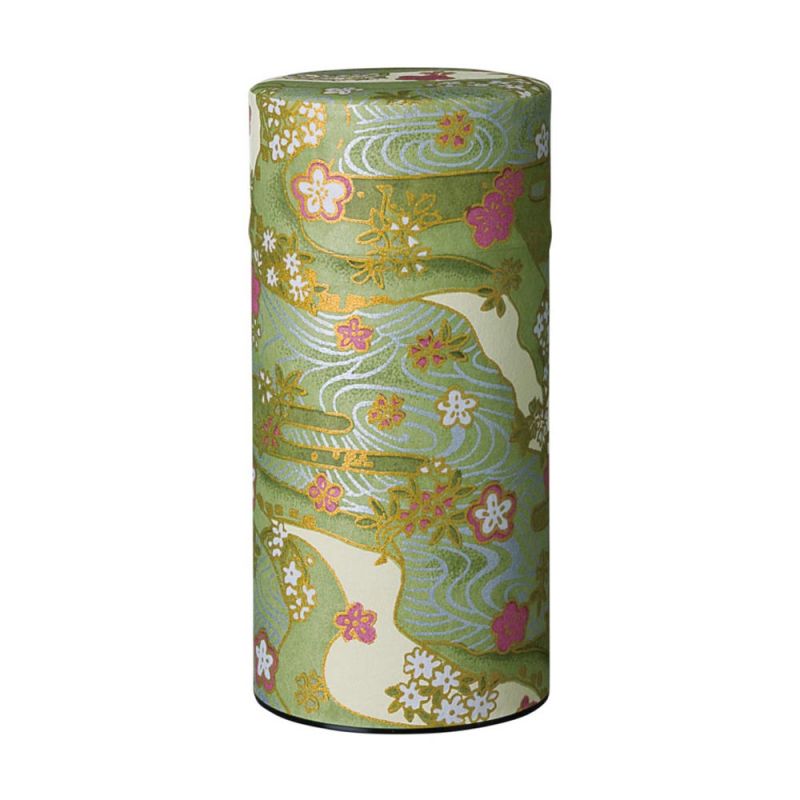 Japanische Grünteedose in Washi-Papier, SHIKISAI, 200 g