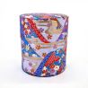 Caja de té japonesa plana en papel washi morado, YUZEN KICHONA, 150 g