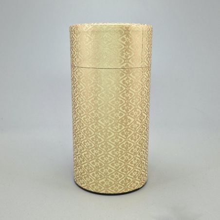 Japanese gold tea box in washi paper - HANABISHI - 200gr