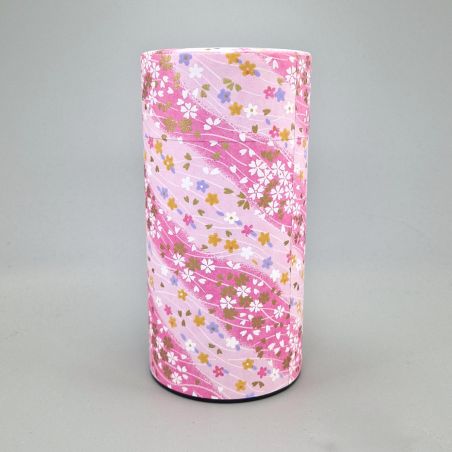 Caja de té japonés rosa en papel washi - SAKURA - 200gr