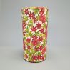 Japanese Tea Canister Red and Green Washi Paper - AKA MIDORI MOMIJI - 200g