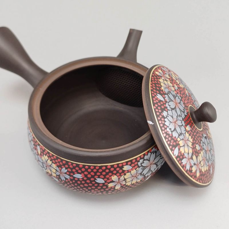 Japanese Tokoname-Kutani Clay Teapot - 300 ml - Bordeaux