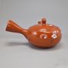 Japanese Tokoname Tea Pot 320cc, Red, Plum Blossom Branch Sakura Design