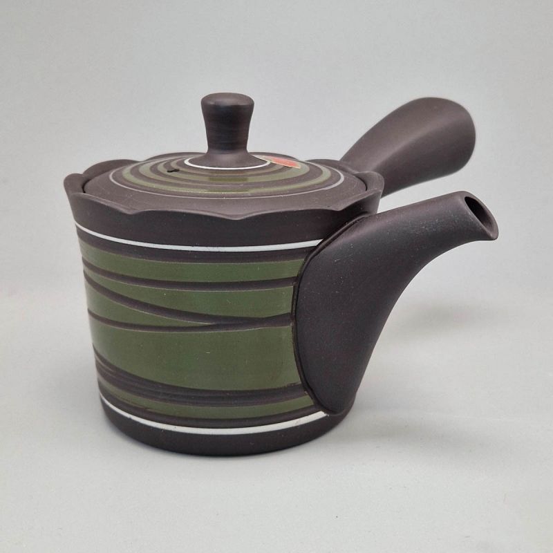 Japanese Tokoname Tea Pot 260cc Black and Green, KURO MIDORI