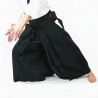 pantalon large plissé, Hakama, Tetron Aikido, noir