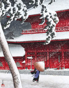 invierno y nieve - Kawase Hasui